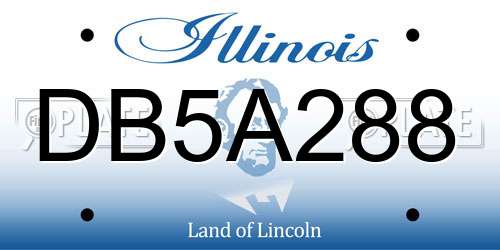 DB5A288 Illinois License Plate