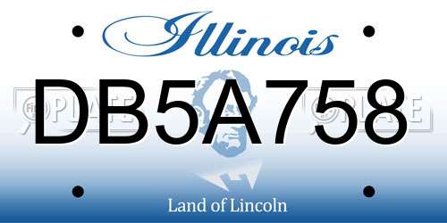 DB5A758 Illinois License Plate