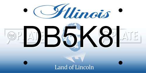 DB5K8I Illinois License Plate