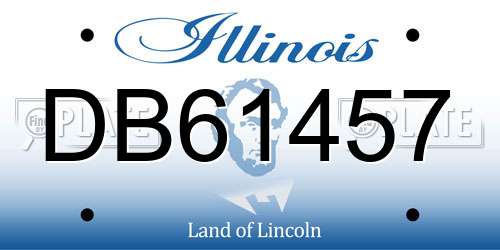 DB61457 Illinois License Plate