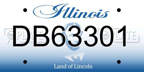 DB63301 Illinois License Plate