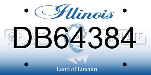DB64384 Illinois License Plate