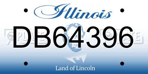 DB64396 Illinois License Plate