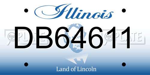 DB64611 Illinois License Plate