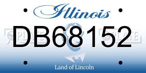 DB68152 Illinois License Plate