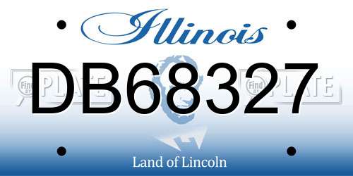 DB68327 Illinois License Plate