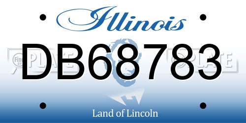 DB68783 Illinois License Plate