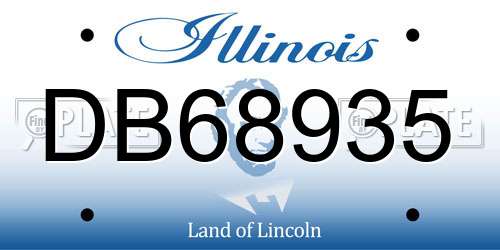 DB68935 Illinois License Plate