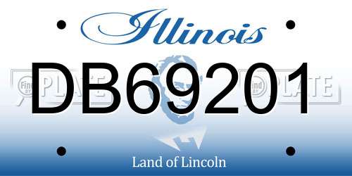 DB69201 Illinois License Plate