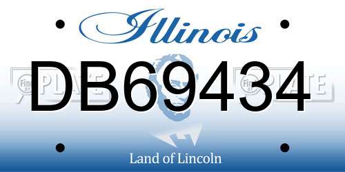 DB69434 Illinois License Plate