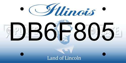 DB6F805 Illinois License Plate