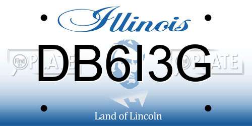 DB6I3G Illinois License Plate