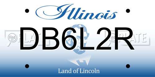 DB6L2R Illinois License Plate