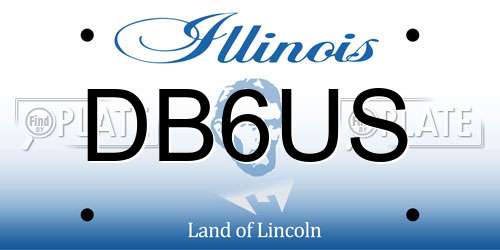 DB6US Illinois License Plate