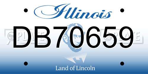 DB70659 Illinois License Plate