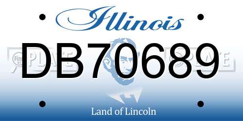 DB70689 Illinois License Plate