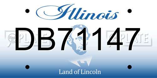 DB71147 Illinois License Plate