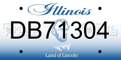 DB71304 Illinois License Plate