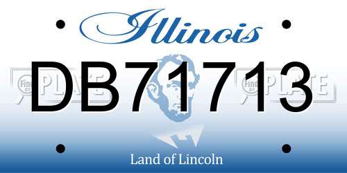 DB71713 Illinois License Plate