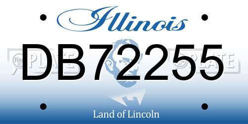 DB72255 Illinois License Plate