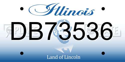 DB73536 Illinois License Plate