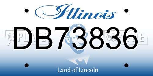 DB73836 Illinois License Plate