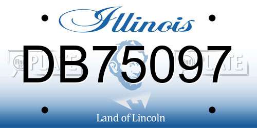 DB75097 Illinois License Plate