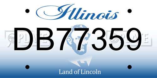 DB77359 Illinois License Plate