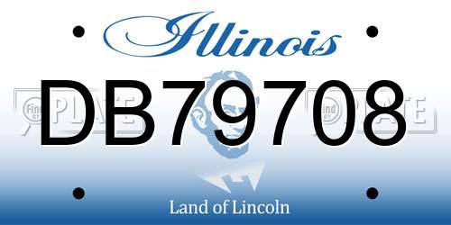 DB79708 Illinois License Plate