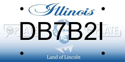 DB7B2I Illinois License Plate