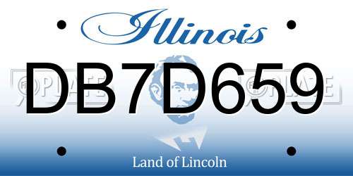 DB7D659 Illinois License Plate