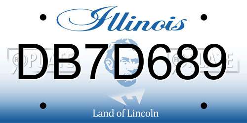 DB7D689 Illinois License Plate
