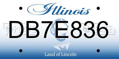 DB7E836 Illinois License Plate