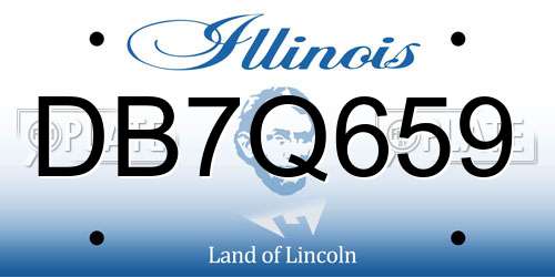 DB7Q659 Illinois License Plate