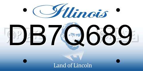 DB7Q689 Illinois License Plate