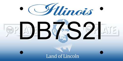 DB7S2I Illinois License Plate