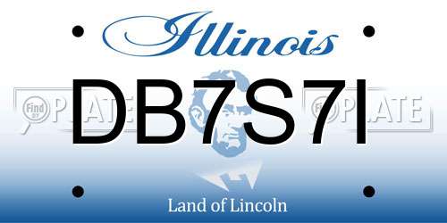 DB7S7I Illinois License Plate