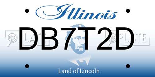 DB7T2D Illinois License Plate