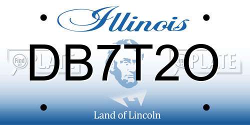 DB7T2O Illinois License Plate
