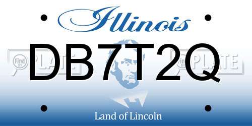 DB7T2Q Illinois License Plate