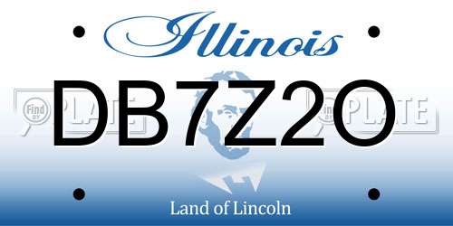 DB7Z2O Illinois License Plate