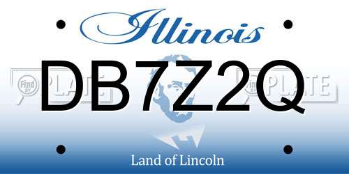 DB7Z2Q Illinois License Plate