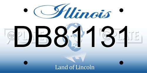 DB81131 Illinois License Plate