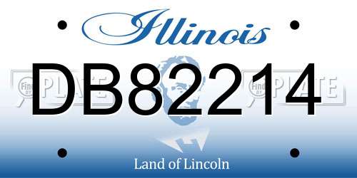 DB82214 Illinois License Plate
