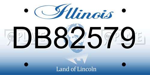 DB82579 Illinois License Plate