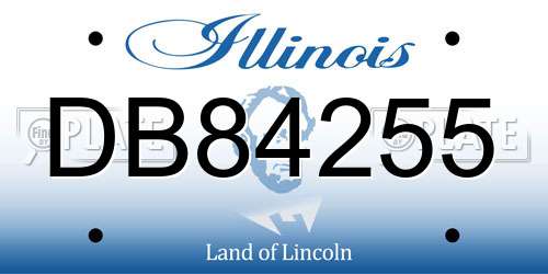 DB84255 Illinois License Plate