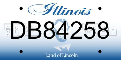 DB84258 Illinois License Plate