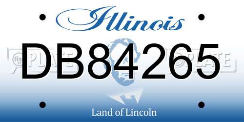 DB84265 Illinois License Plate