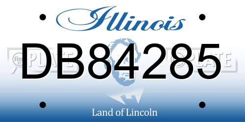 DB84285 Illinois License Plate