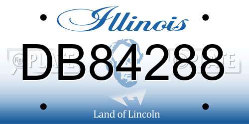 DB84288 Illinois License Plate